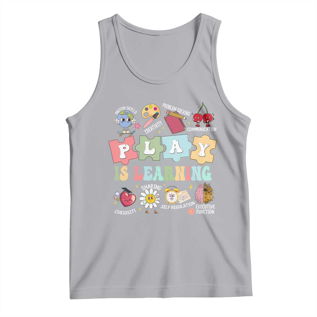 Special Education Tank Top Play is Learning Sped Teacher TS02 Athletic Heather Print Your Wear