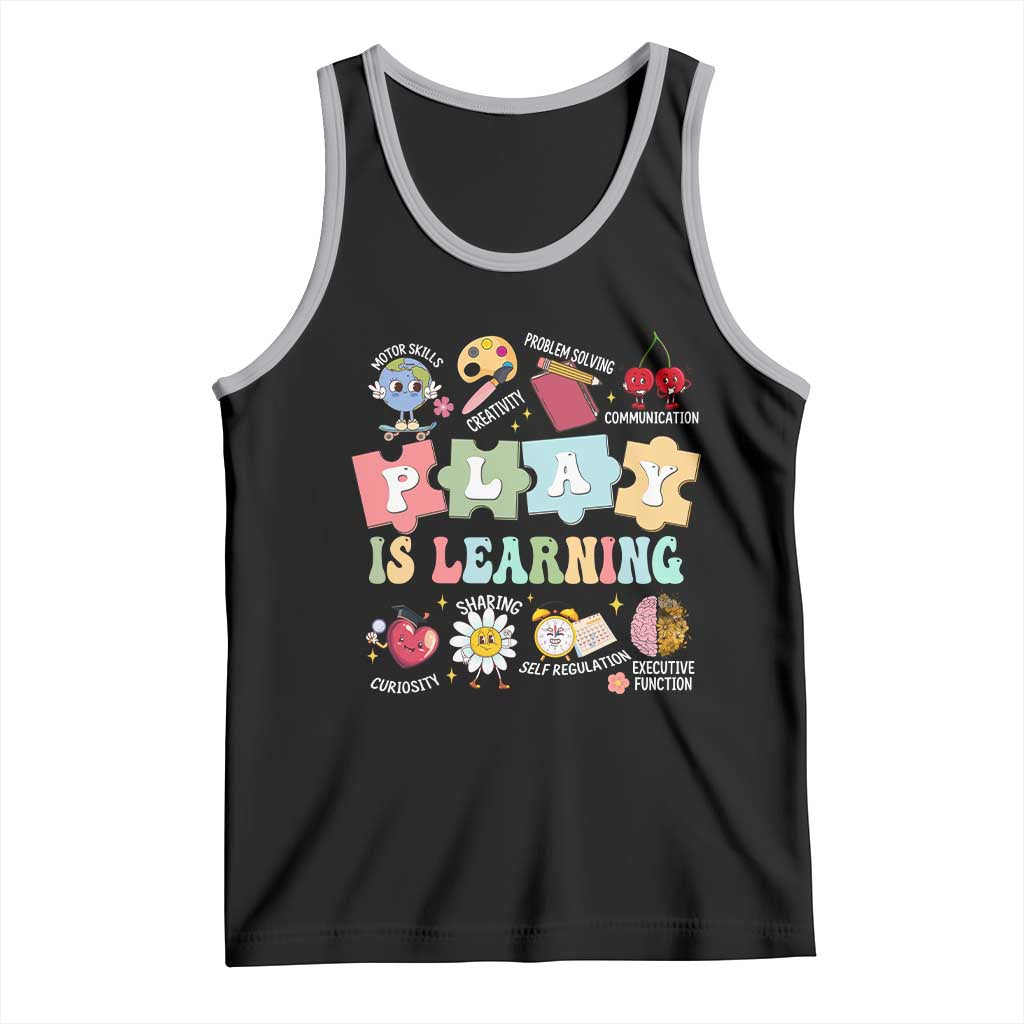 Special Education Tank Top Play is Learning Sped Teacher TS02 Black Athletic Heather Print Your Wear
