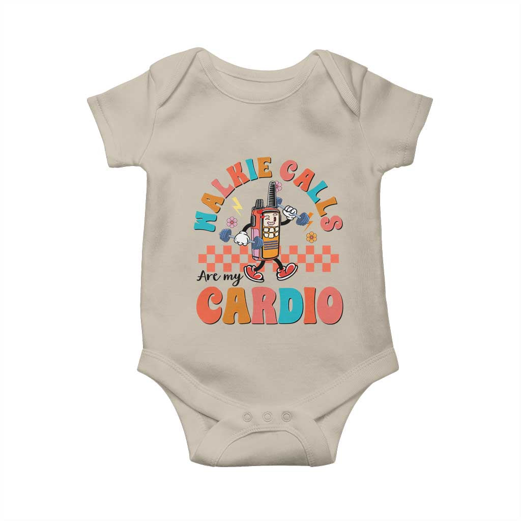 Special Education Baby Onesie Walkie Calls Are My Cardio Inspirational ABA SPED TS02 Sand Print Your Wear