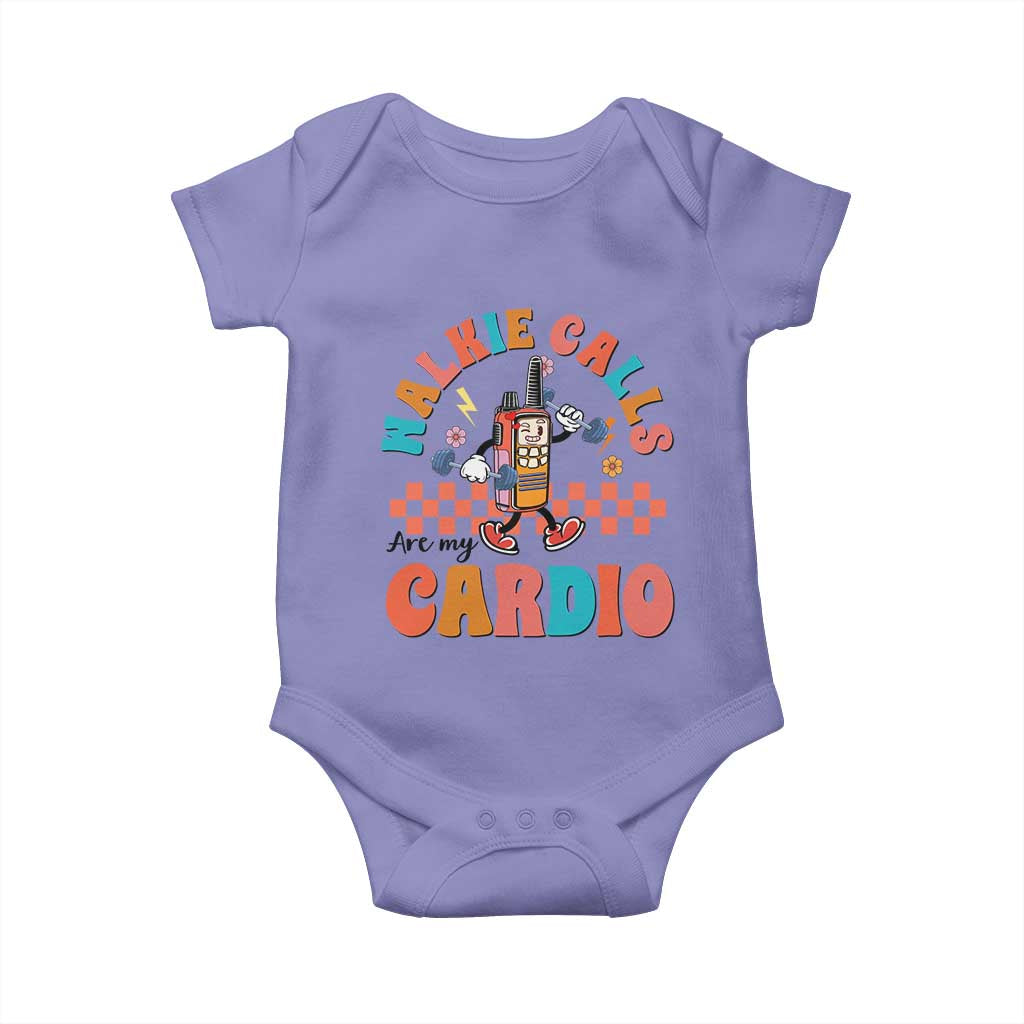 Special Education Baby Onesie Walkie Calls Are My Cardio Inspirational ABA SPED TS02 Violet Print Your Wear
