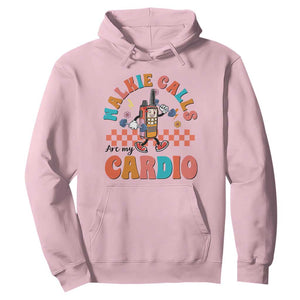 Special Education Hoodie Walkie Calls Are My Cardio Inspirational ABA SPED TS02 Light Pink Print Your Wear