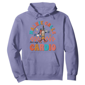 Special Education Hoodie Walkie Calls Are My Cardio Inspirational ABA SPED TS02 Violet Print Your Wear
