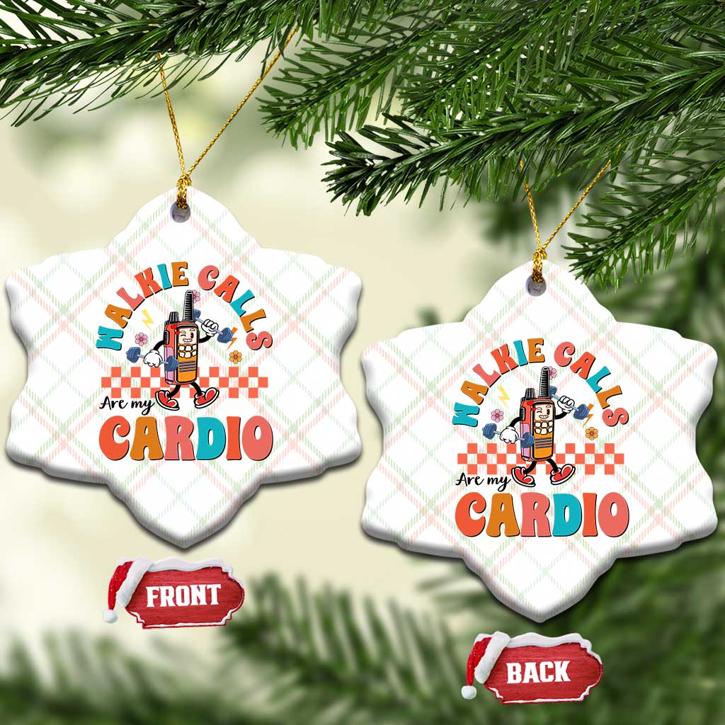 Special Education Ceramic Ornament Walkie Calls Are My Cardio Inspirational ABA SPED TS02 Print Your Wear