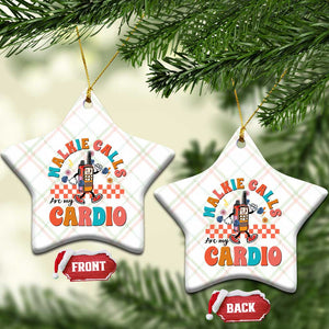 Special Education Ceramic Ornament Walkie Calls Are My Cardio Inspirational ABA SPED TS02 Print Your Wear