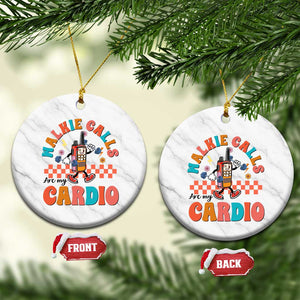 Special Education Ceramic Ornament Walkie Calls Are My Cardio Inspirational ABA SPED TS02 1pc White Marble Print Your Wear