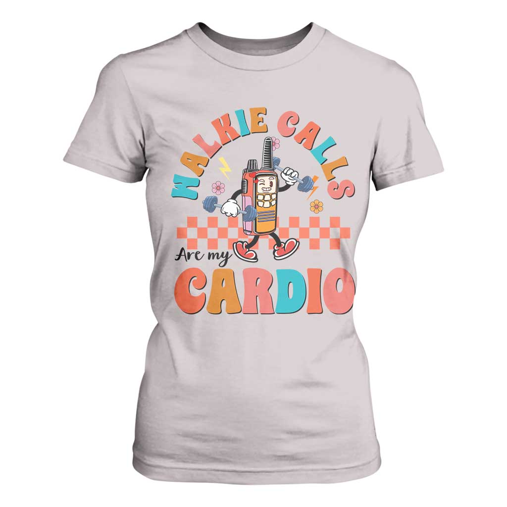 Special Education T Shirt For Women Walkie Calls Are My Cardio Inspirational ABA SPED TS02 Ice Gray Print Your Wear
