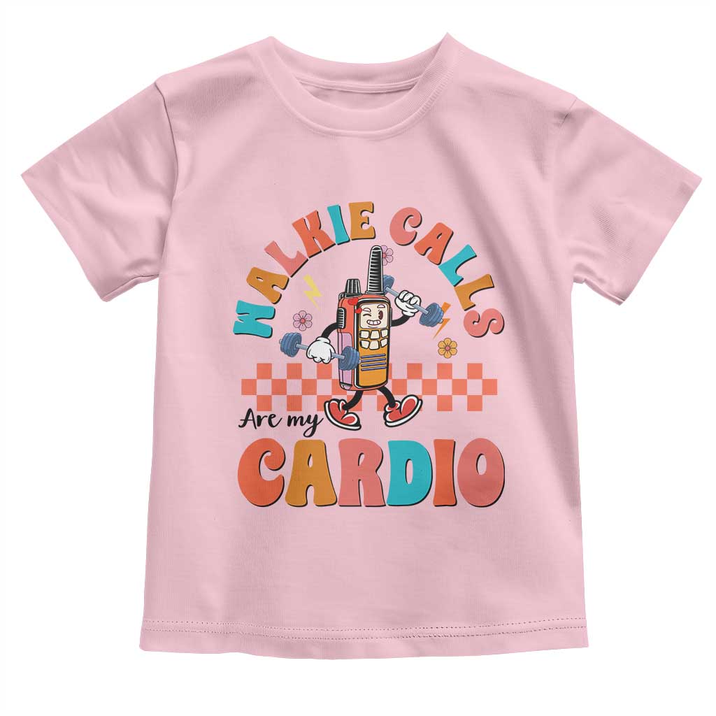 Special Education Toddler T Shirt Walkie Calls Are My Cardio Inspirational ABA SPED TS02 Light Pink Print Your Wear