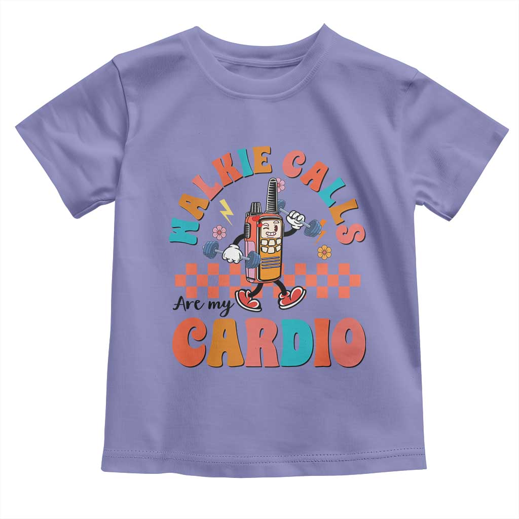 Special Education Toddler T Shirt Walkie Calls Are My Cardio Inspirational ABA SPED TS02 Violet Print Your Wear