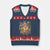 Special Education V-Neck Knit Sweater Vest Sign Language ASL Love Needs No Words TS02 Navy Red Print Your Wear