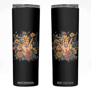 Special Education Skinny Tumbler Sign Language ASL Love Needs No Words TS02 Black Print Your Wear