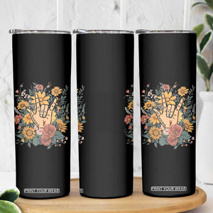 Special Education Skinny Tumbler Sign Language ASL Love Needs No Words TS02 Print Your Wear