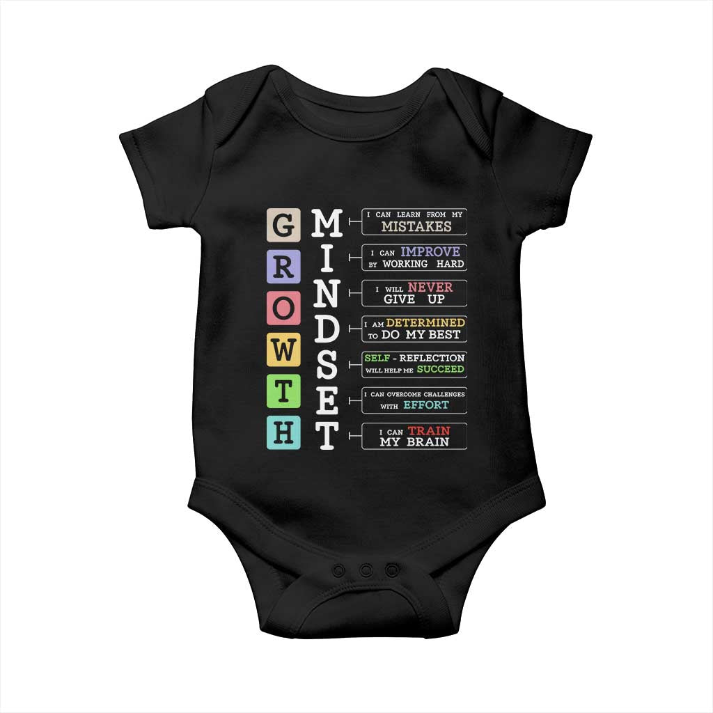 Special Education Baby Onesie Growth Mindset Positive Inspiration TS02 Black Print Your Wear