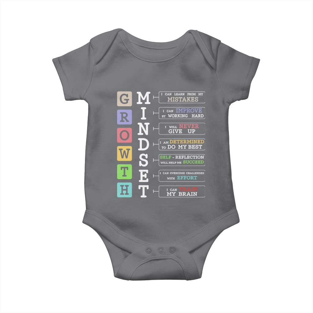Special Education Baby Onesie Growth Mindset Positive Inspiration TS02 Charcoal Print Your Wear