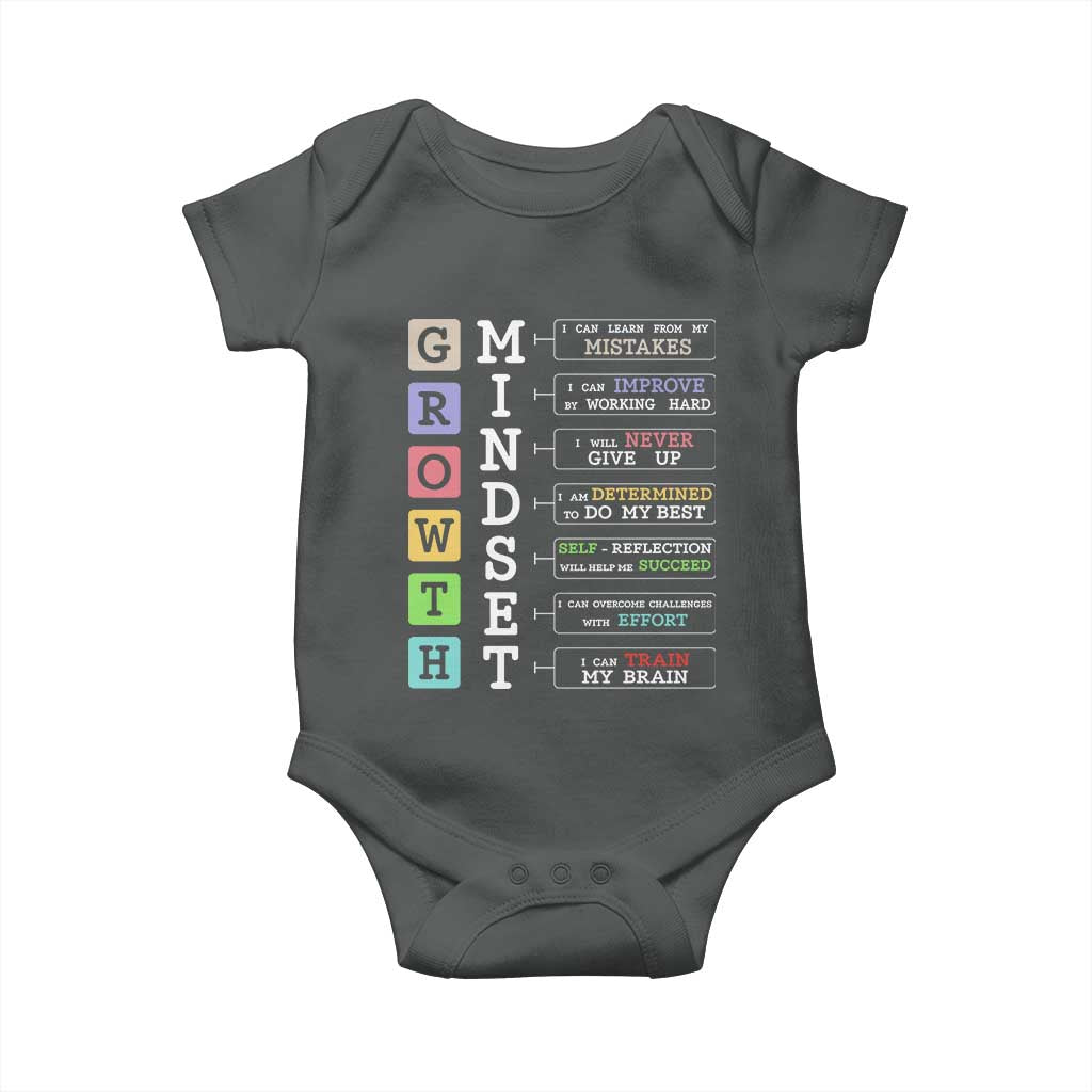 Special Education Baby Onesie Growth Mindset Positive Inspiration TS02 Dark Heather Print Your Wear