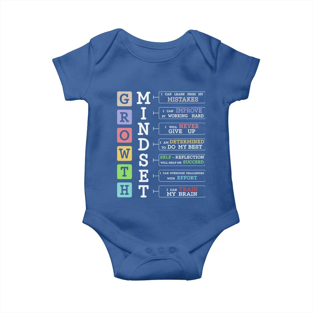 Special Education Baby Onesie Growth Mindset Positive Inspiration TS02 Royal Blue Print Your Wear