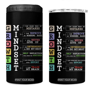 Special Education 4 in 1 Can Cooler Tumbler Growth Mindset Positive Inspiration TS02 One Size: 16 oz Black Print Your Wear