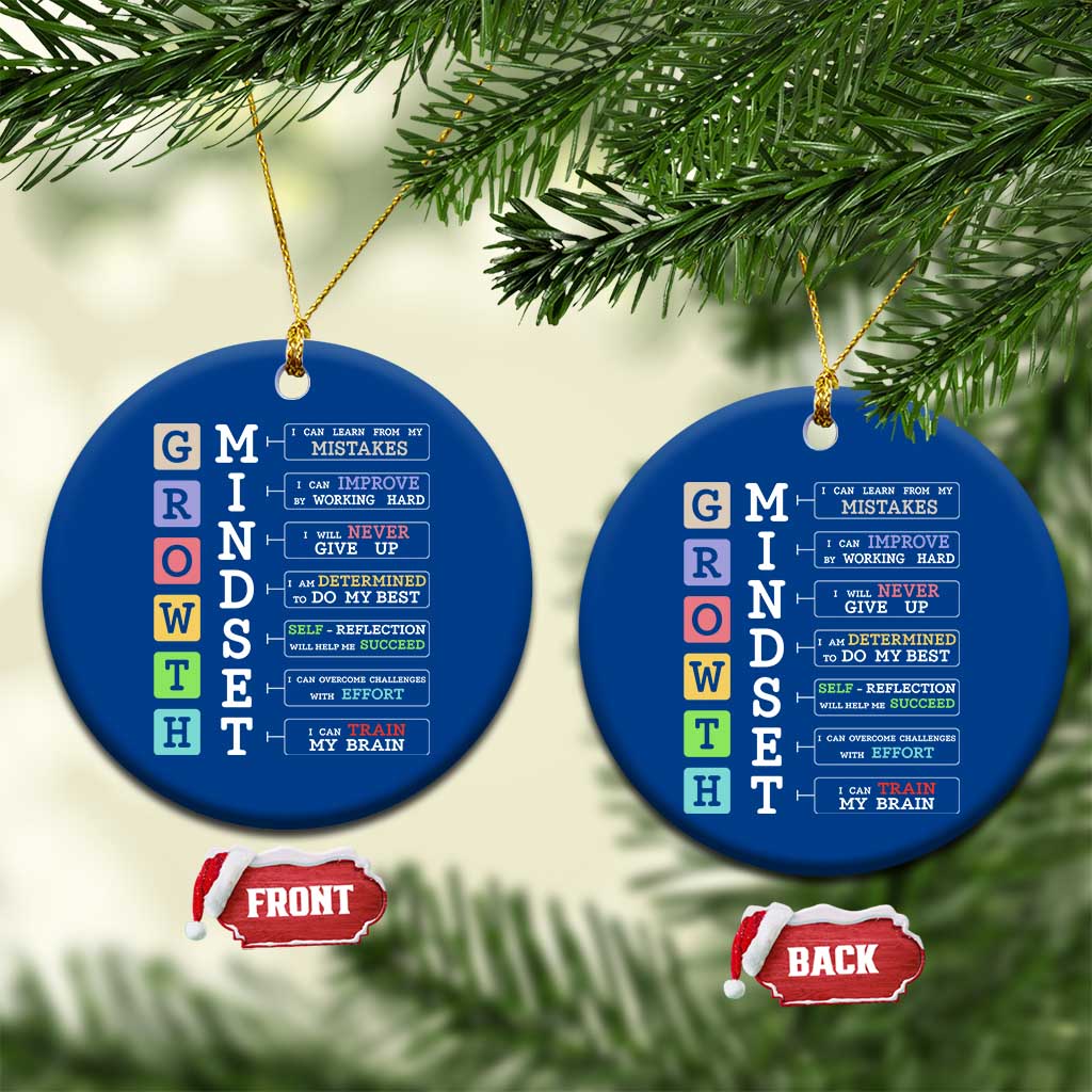 Special Education Ceramic Ornament Growth Mindset Positive Inspiration TS02 1pc Blue Print Your Wear