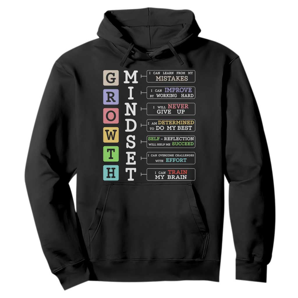 Special Education Hoodie Growth Mindset Positive Inspiration TS02 Black Print Your Wear