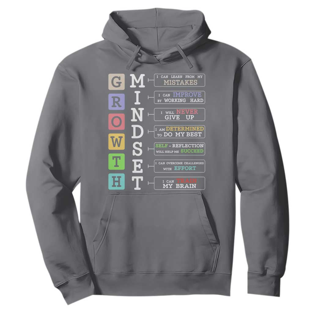 Special Education Hoodie Growth Mindset Positive Inspiration TS02 Charcoal Print Your Wear