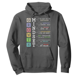 Special Education Hoodie Growth Mindset Positive Inspiration TS02 Dark Heather Print Your Wear