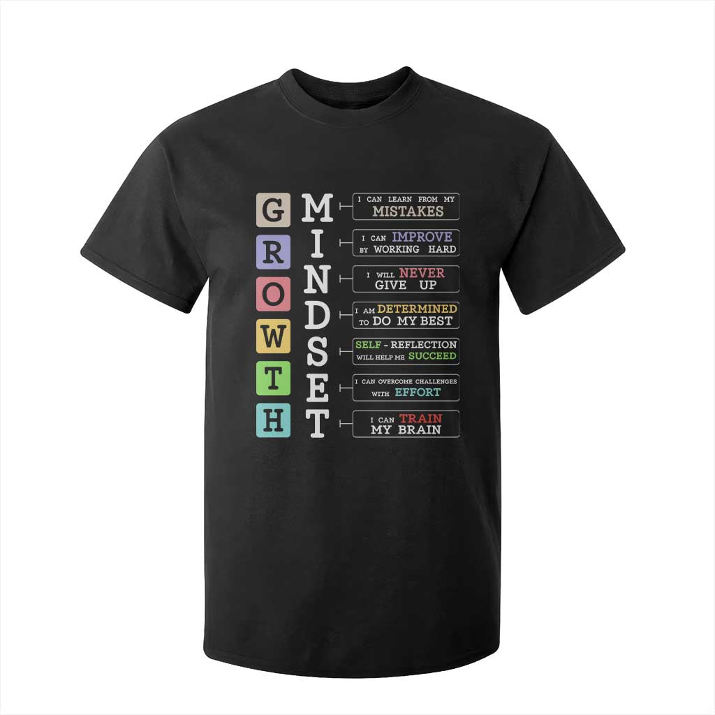 Special Education T Shirt For Kid Growth Mindset Positive Inspiration TS02 Black Print Your Wear