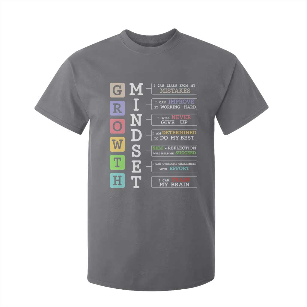 Special Education T Shirt For Kid Growth Mindset Positive Inspiration TS02 Charcoal Print Your Wear