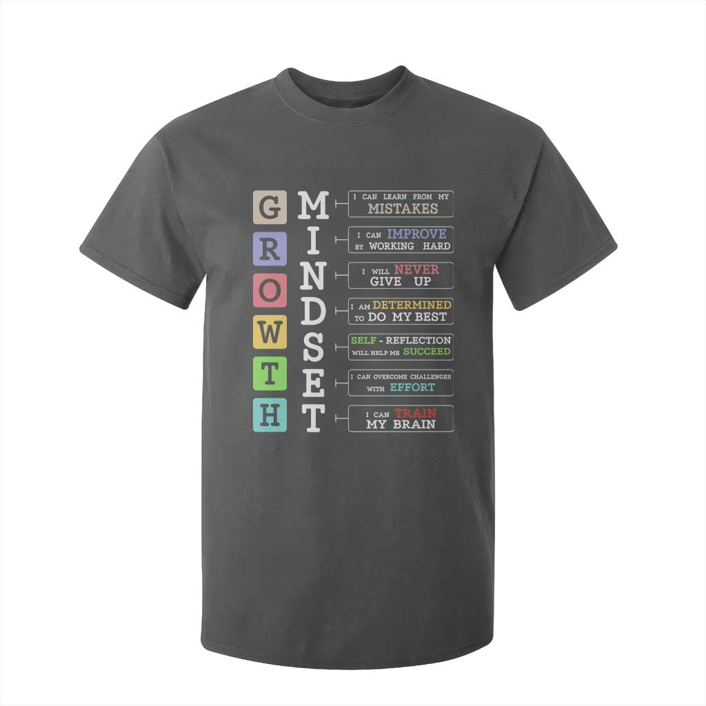 Special Education T Shirt For Kid Growth Mindset Positive Inspiration TS02 Dark Heather Print Your Wear