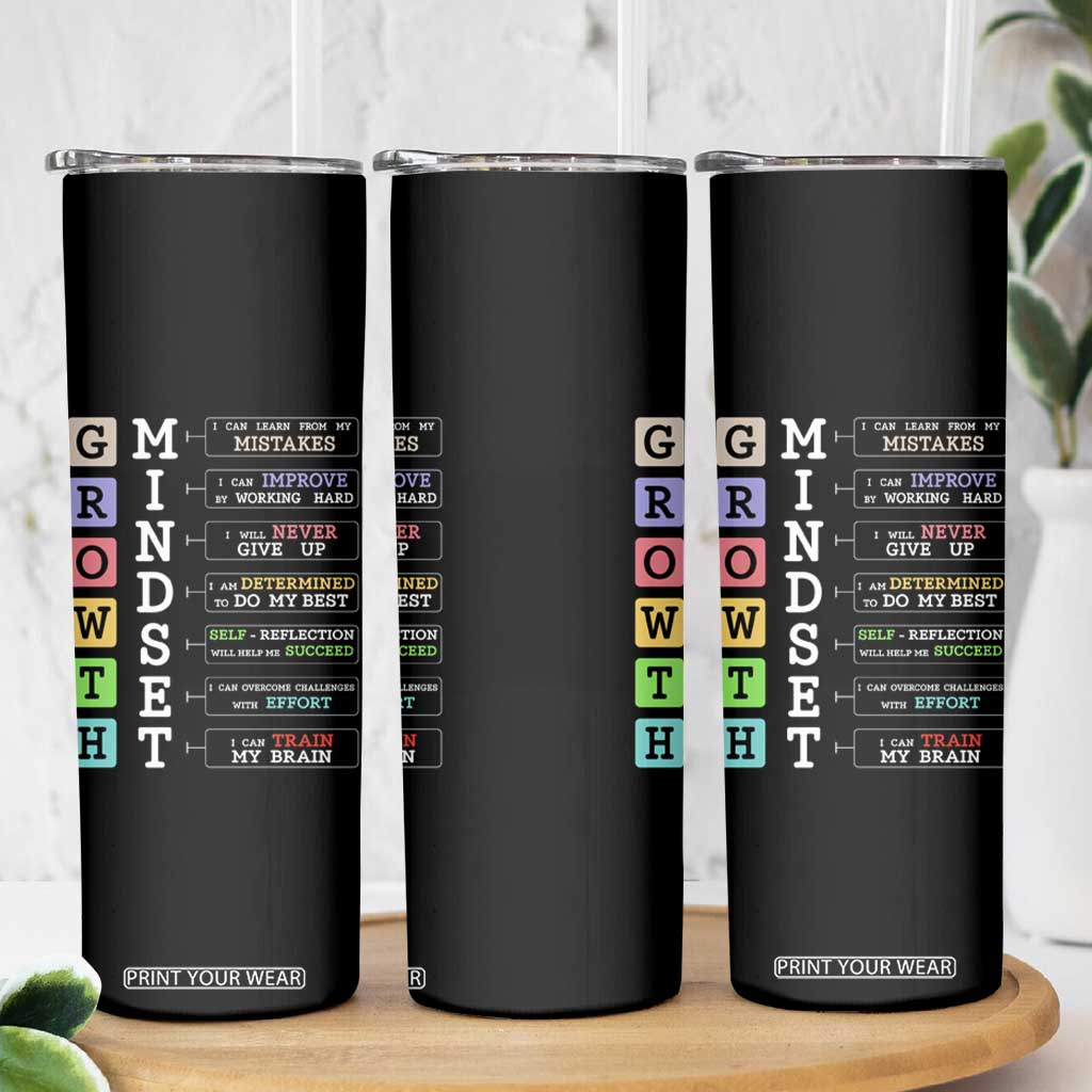 Special Education Skinny Tumbler Growth Mindset Positive Inspiration TS02 Print Your Wear