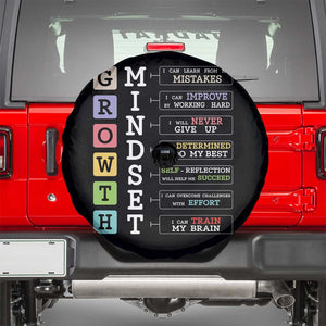 Special Education Spare Tire Cover Growth Mindset Positive Inspiration TS02 Black Print Your Wear