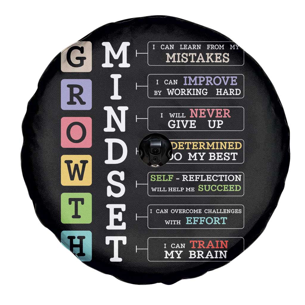 Special Education Spare Tire Cover Growth Mindset Positive Inspiration TS02 Print Your Wear