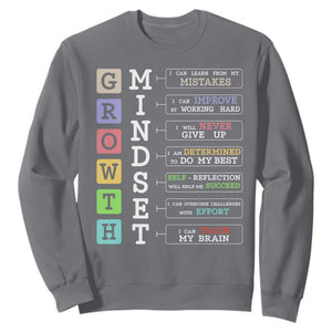 Special Education Sweatshirt Growth Mindset Positive Inspiration TS02 Charcoal Print Your Wear