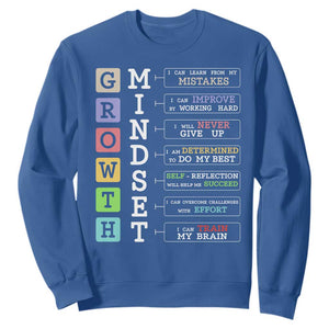 Special Education Sweatshirt Growth Mindset Positive Inspiration TS02 Royal Blue Print Your Wear