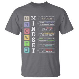 Special Education T Shirt Growth Mindset Positive Inspiration TS02 Charcoal Print Your Wear