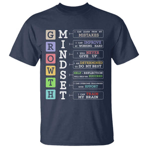 Special Education T Shirt Growth Mindset Positive Inspiration TS02 Navy Print Your Wear