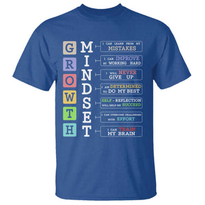 Special Education T Shirt Growth Mindset Positive Inspiration TS02 Royal Blue Print Your Wear
