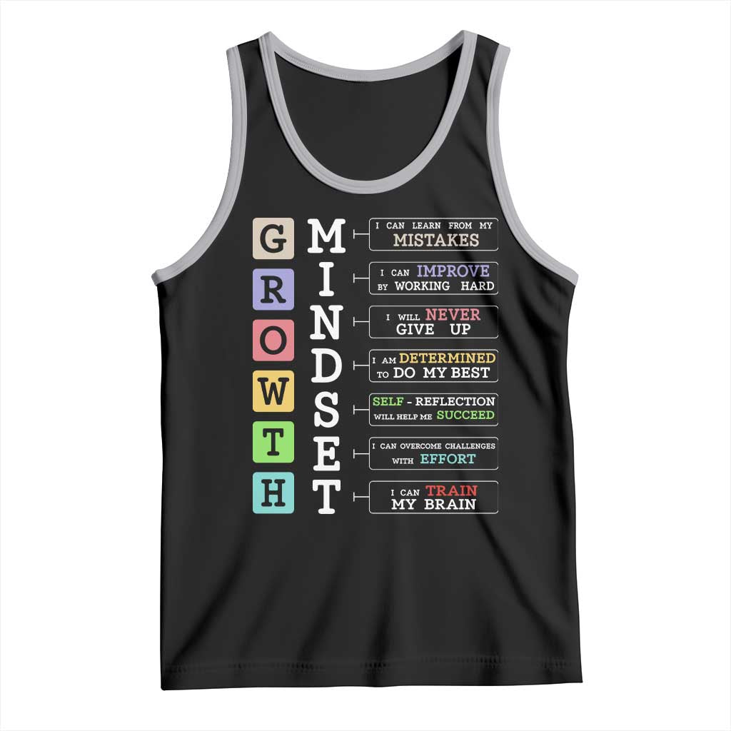 Special Education Tank Top Growth Mindset Positive Inspiration TS02 Black Athletic Heather Print Your Wear