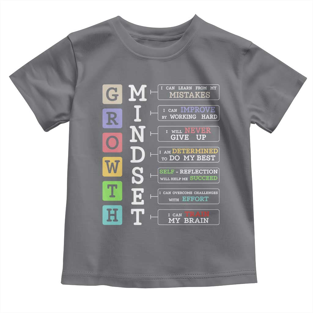 Special Education Toddler T Shirt Growth Mindset Positive Inspiration TS02 Charcoal Print Your Wear