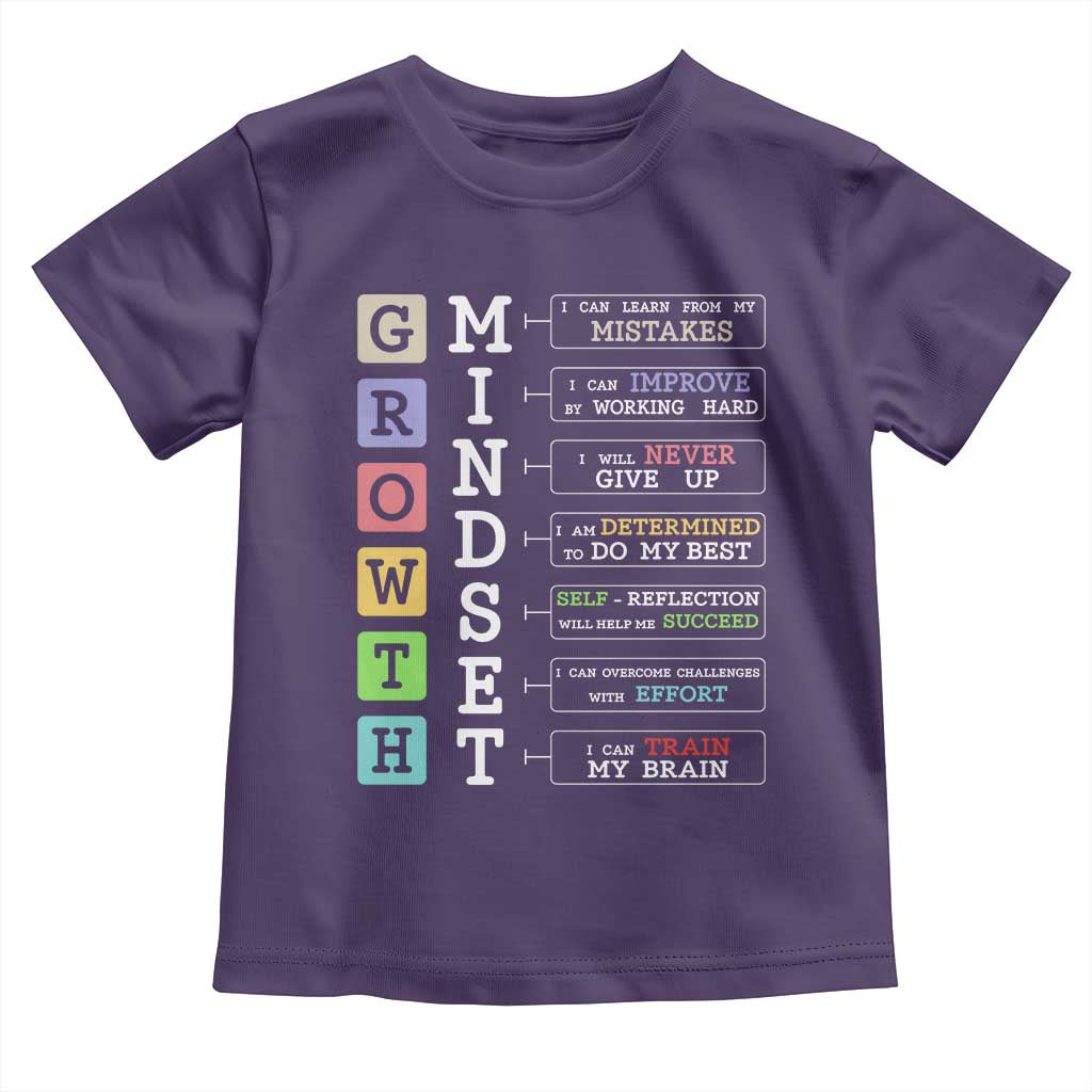 Special Education Toddler T Shirt Growth Mindset Positive Inspiration TS02 Purple Print Your Wear