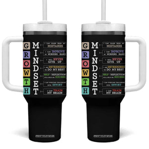 Special Education Tumbler With Handle Growth Mindset Positive Inspiration TS02 One Size: 40 oz Black Print Your Wear