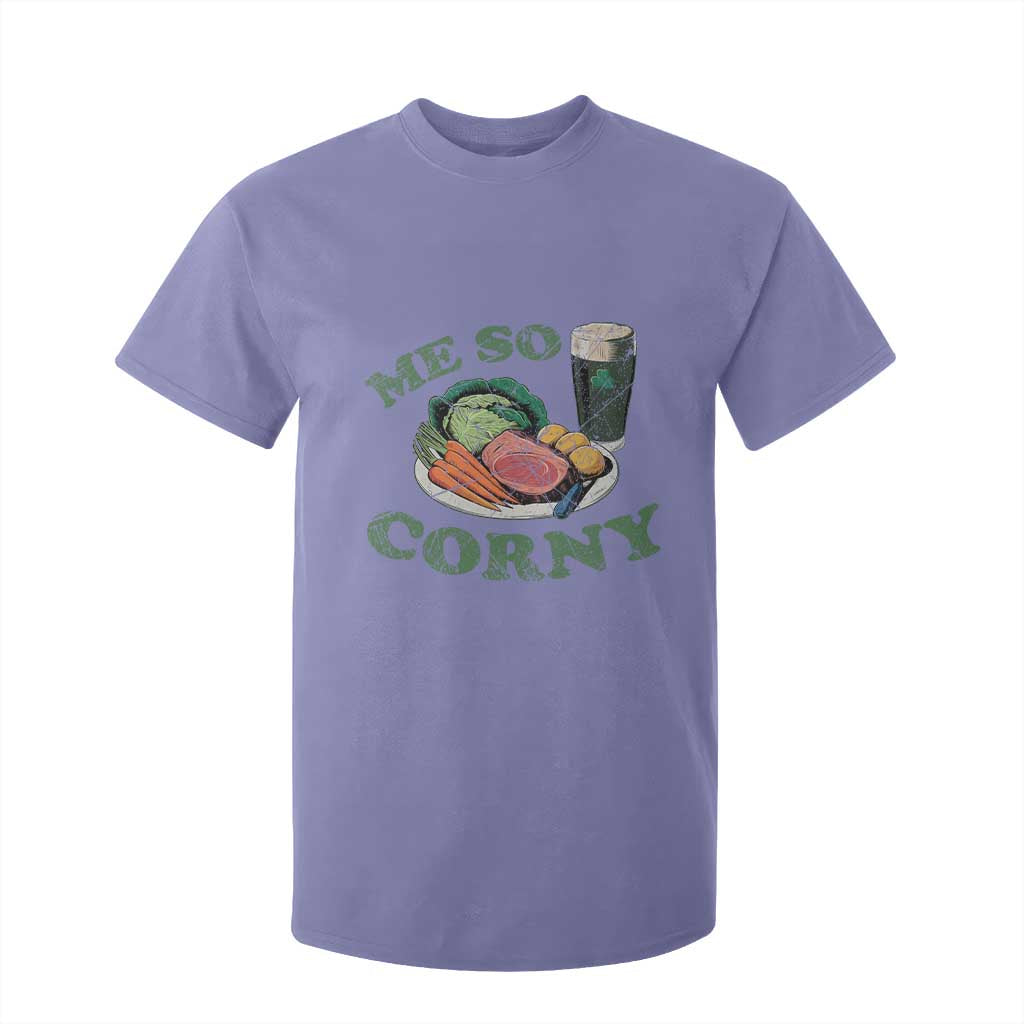 Funny Me So Corny T Shirt For Kid Corned Beef And Cabbage Beer St Patrick's Day Drinking TS02 Violet Print Your Wear