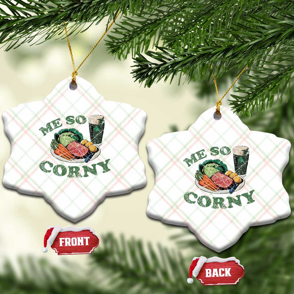 Funny Me So Corny Ceramic Ornament Corned Beef And Cabbage Beer St Patrick's Day Drinking TS02 Print Your Wear