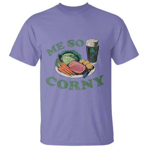 Funny Me So Corny T Shirt Corned Beef And Cabbage Beer St Patrick's Day Drinking TS02 Violet Print Your Wear