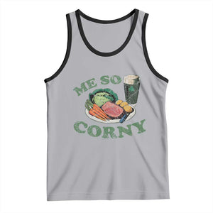 Funny Me So Corny Tank Top Corned Beef And Cabbage Beer St Patrick's Day Drinking TS02 Athletic Heather Black Print Your Wear