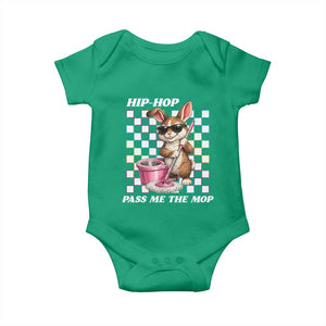Hip Hop Easter Bunny Cleaning Pun Baby Onesie Funny Rabbit with Mop TS02 Irish Green Print Your Wear
