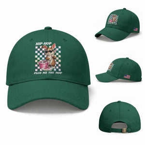 Hip Hop Easter Bunny Cleaning Pun Baseball Cap Funny Rabbit with Mop