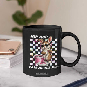 Hip Hop Easter Bunny Cleaning Pun Coffee Mug Funny Rabbit with Mop TS02 Print Your Wear