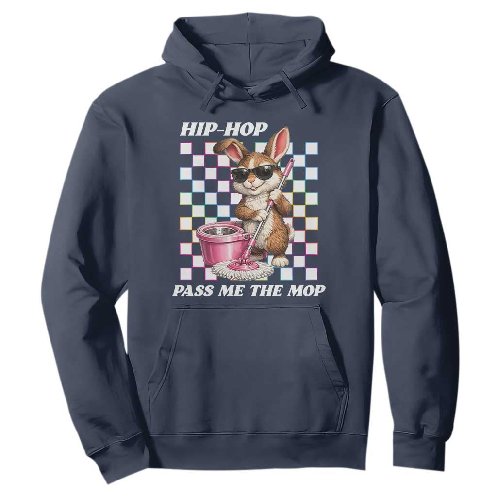 Hip Hop Easter Bunny Cleaning Pun Hoodie Funny Rabbit with Mop TS02 Navy Print Your Wear