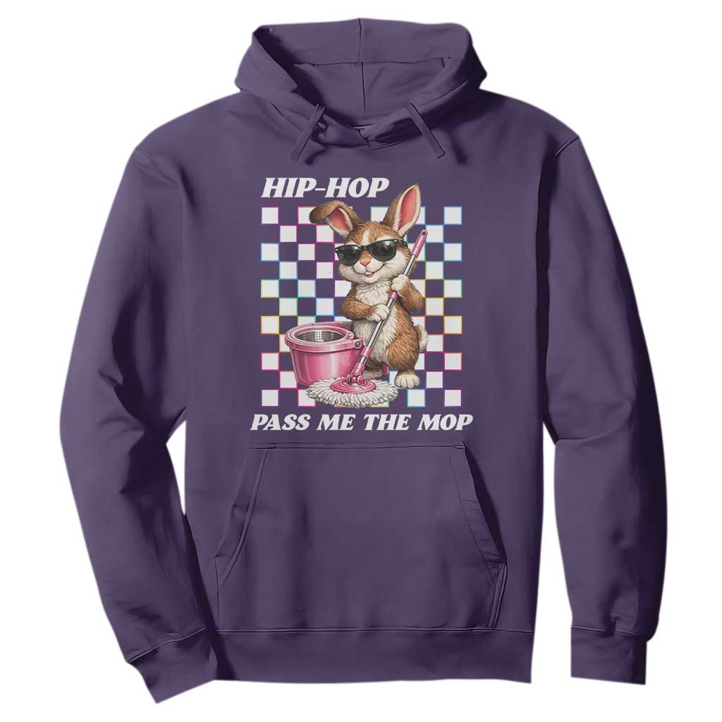 Hip Hop Easter Bunny Cleaning Pun Hoodie Funny Rabbit with Mop TS02 Purple Print Your Wear