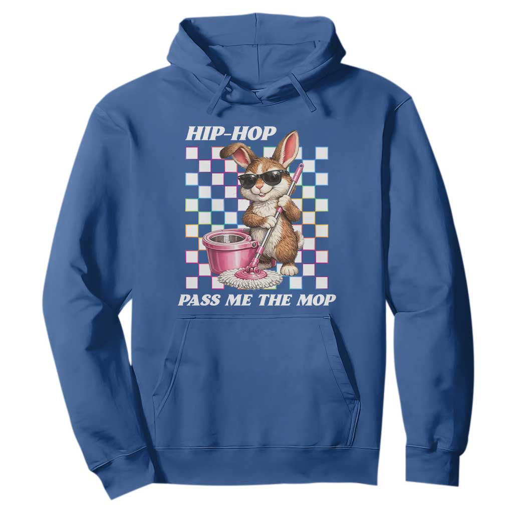 Hip Hop Easter Bunny Cleaning Pun Hoodie Funny Rabbit with Mop TS02 Royal Blue Print Your Wear