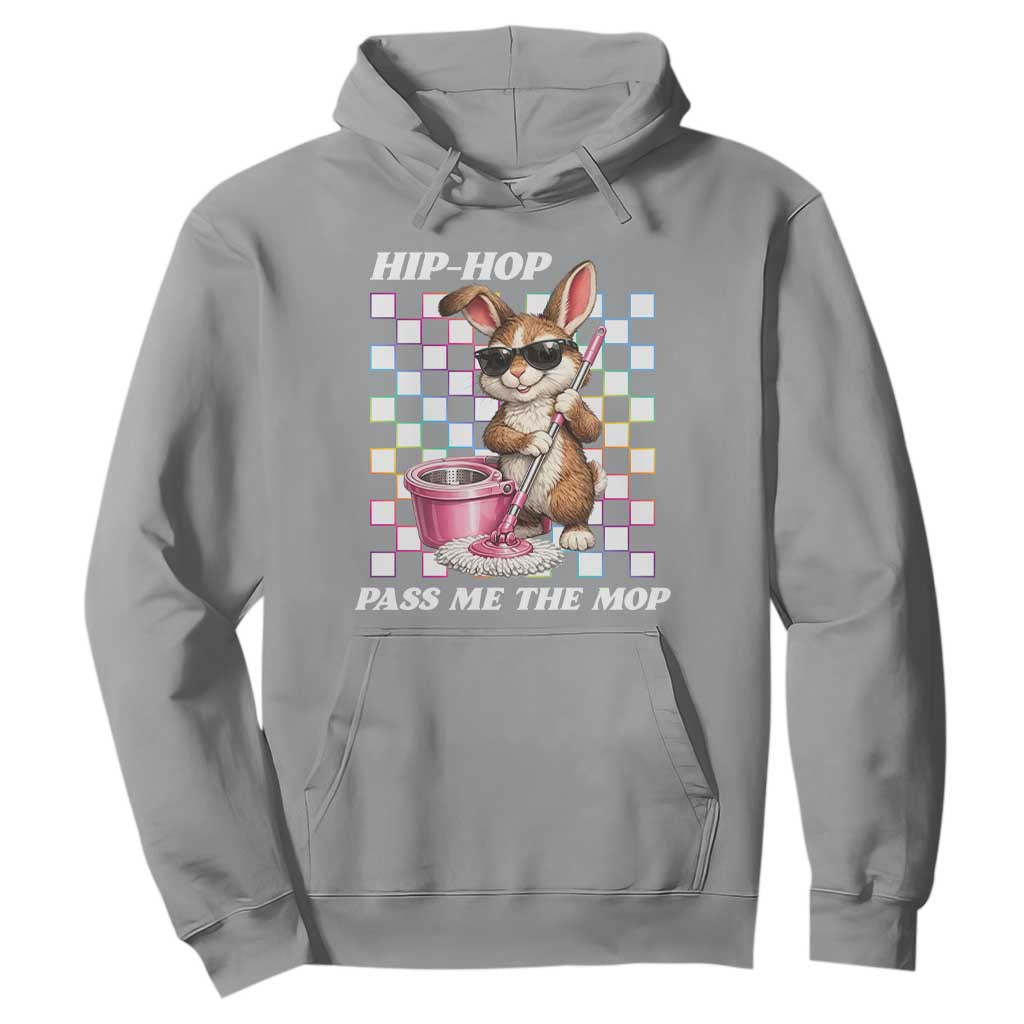 Hip Hop Easter Bunny Cleaning Pun Hoodie Funny Rabbit with Mop TS02 Sport Gray Print Your Wear